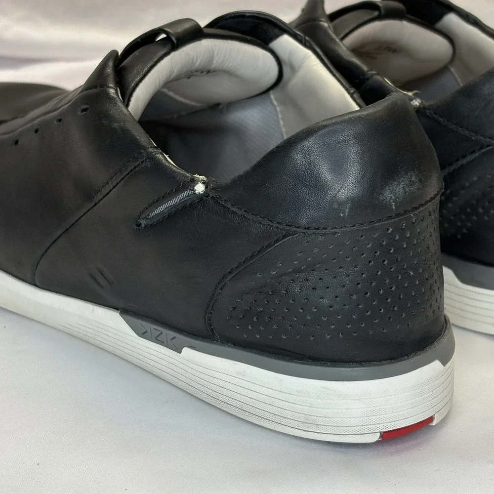 Kizik New York Slip On Sneakers Men's US 13 W Black Leather‎ Shoes Skate Moto